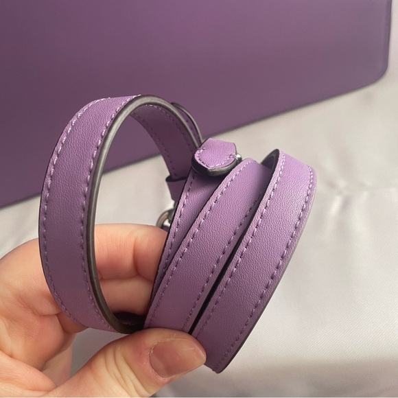 COACH Coachtopia Purple Orange Cloud Handle Tote Leather CT383 Crossbody NWOT - Picture 9 of 16